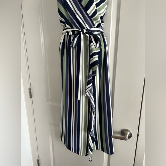 LOFT Outlet Stripped WrapMidi Dress 👗 - Picture 5 of 7